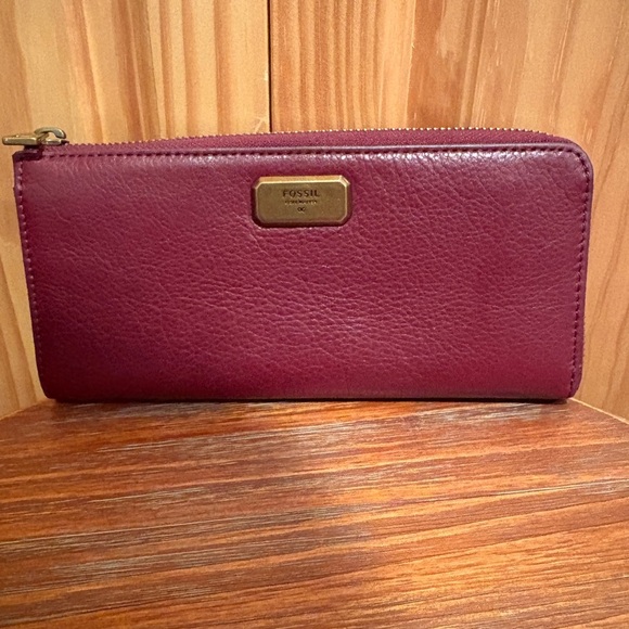 Fossil Emerson Zip wallet maroon - Picture 1 of 11